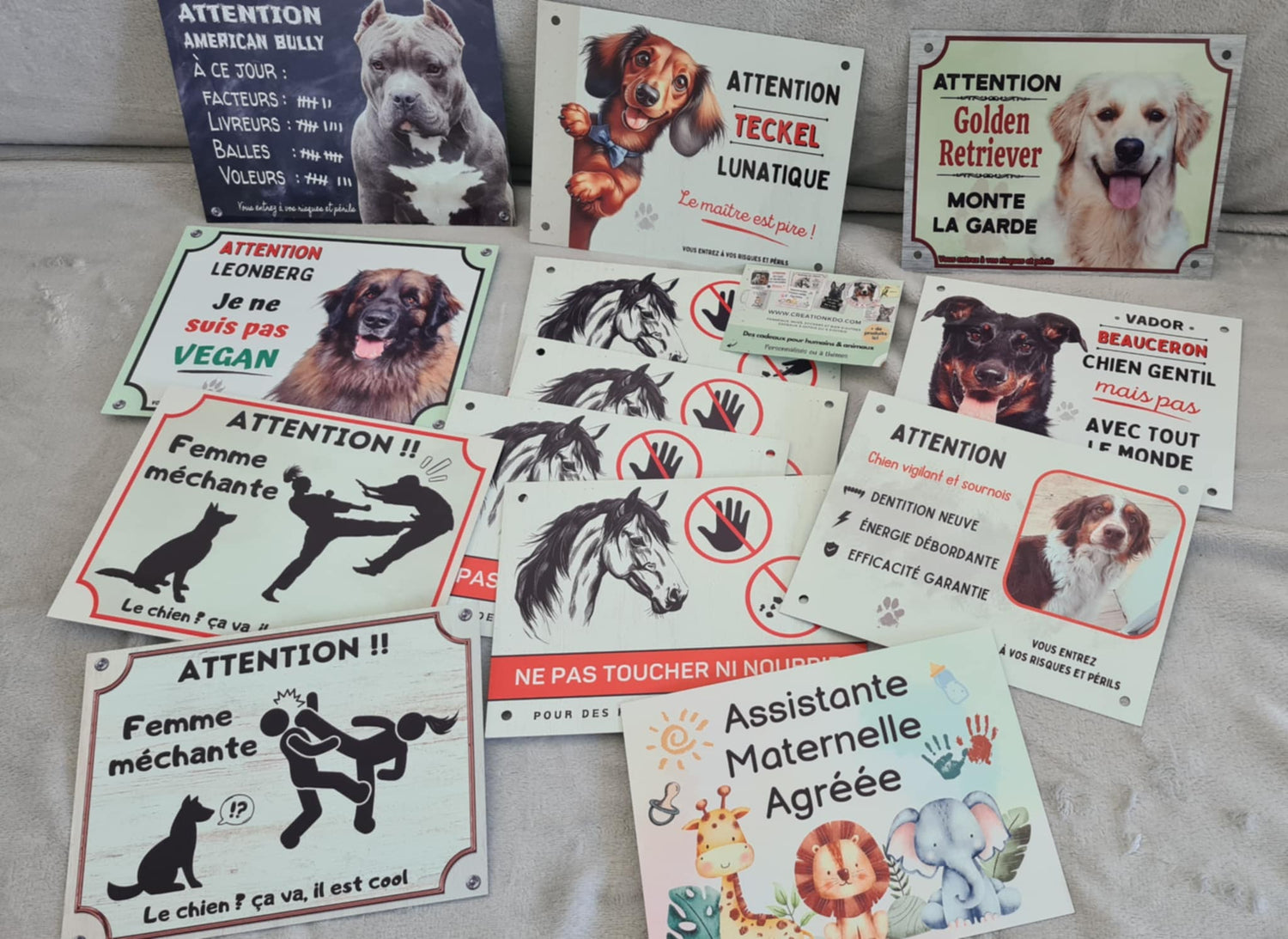 plaque boutique panneau chien chat chevaux