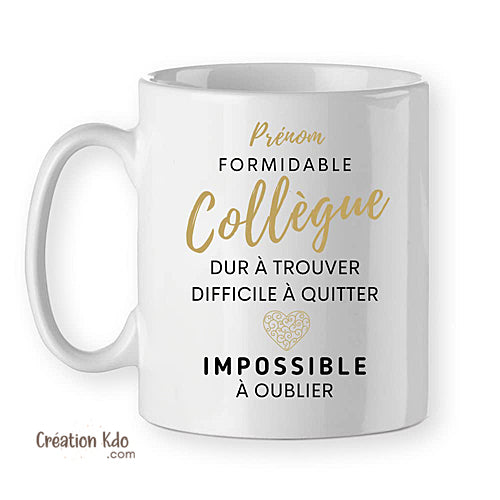 tasse cadeau pour collègue mug personnalisé