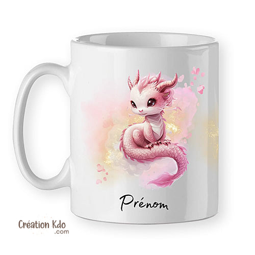Mug Dragon chinois féerique avec prénom