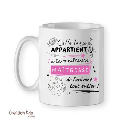 mug personnalisé maitresse tasse cadeau