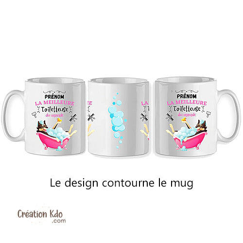 mug toiletteuse canin tasse cadeau chien toilettage