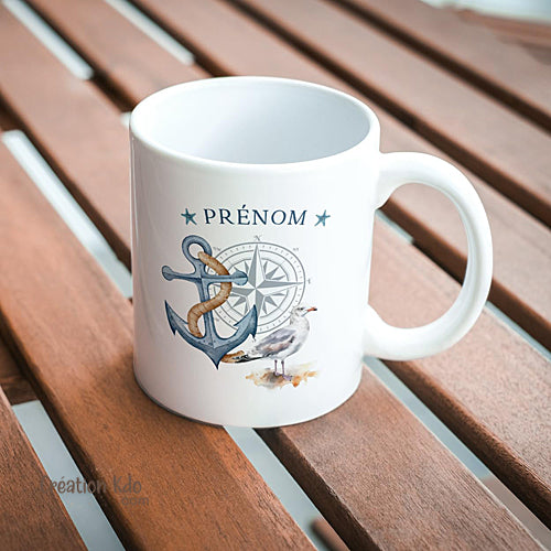 mug capitaine nautique bateau tasse