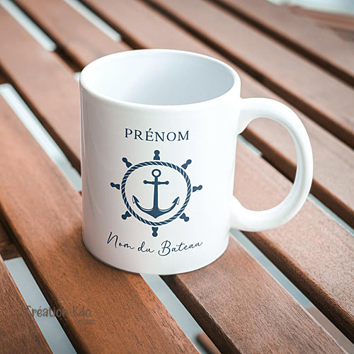 mug capitaine nautique bateau