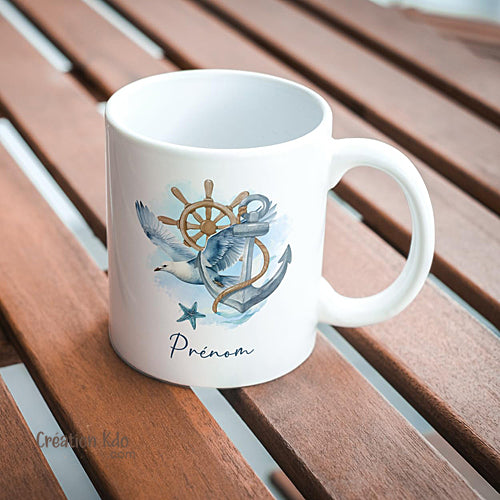 mug capitaine nautique bateau