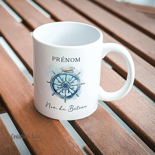 mug capitaine nautique bateau