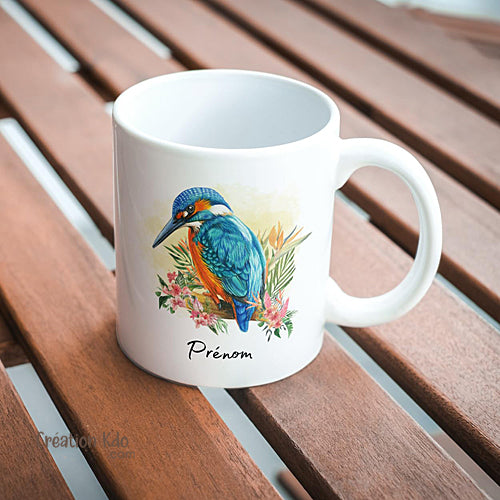 mug oiseau tasse martin pêcheur