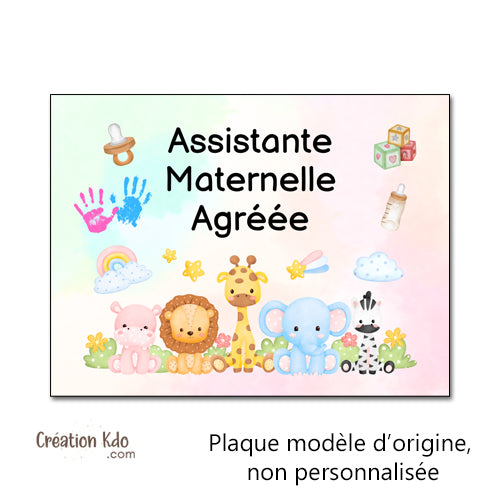 plaque pour assistante maternelle agréée panneau nounou nourrice pancarte personnalisée