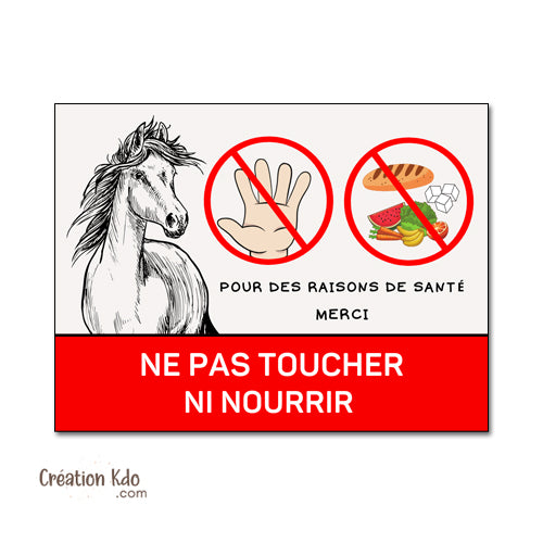 plaque de box personnalisée ne pas nourrir cheval ne pas toucher panneau écurie personnalisée