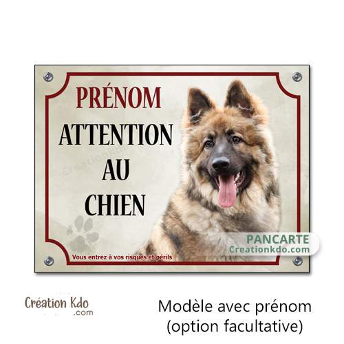 altdeustcher schaferhund plaque berger allemand attention au chien monte la garde panneau