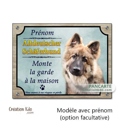 plaque altdeutscher berger allemand monte la garde panneau attention au chien portail personnalisé