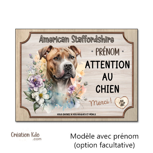 panneau staff je monte la garde plaque attention au chien merci