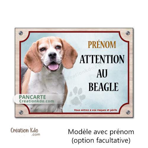 plaque beagle je monte la garde à la maison panneau chien portail