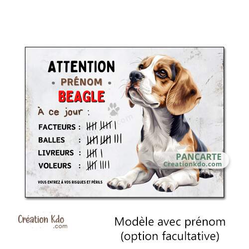 je monte la garde plaque attention au chien beagle humour à ce jour plaque