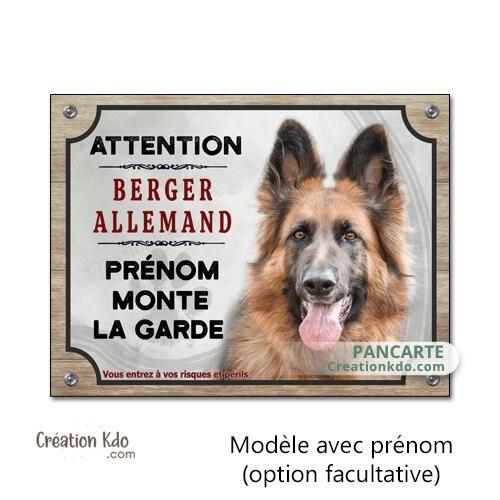 berger allemand plaque attention au chien panneau portail je monte la garde sticker à bord