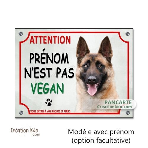 plaque malinois panneau je monte la garde humour
