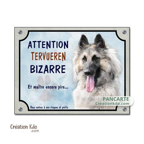 plaque tervueren sable je monte la garde chien bizarre humour panneau portail