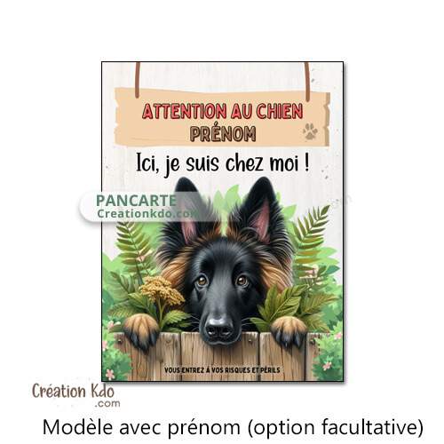 panneau tervueren attention au chien plaque je monte la garde malinois