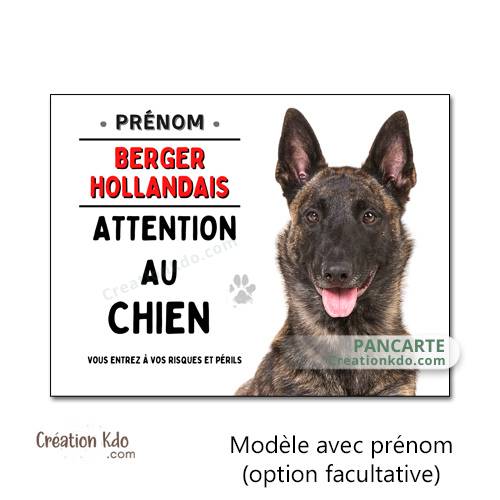 je monte la garde panneau berger hollandais plaque attention au chien pancarte