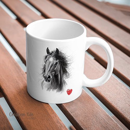 mug cheval tasse chevaux