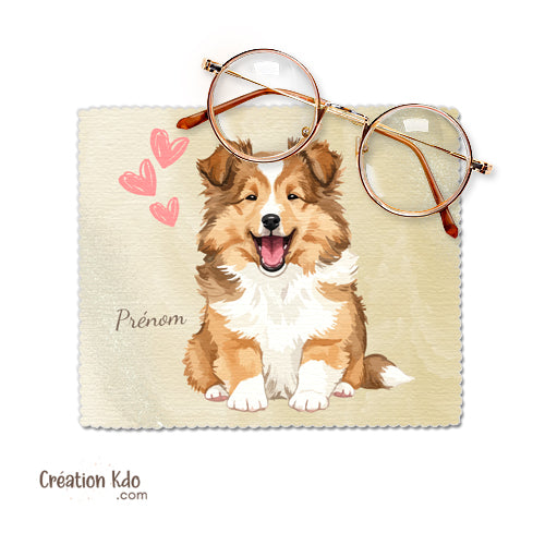 Essuie-lunette Berger des Shetland chiot Sheltie sable Chiffonnette en microfibre panneau attention au chien