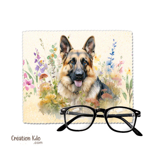 chiffon à lunette berger allemand essuie lunette chamoisine