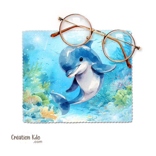 chiffon essui lunette dauphin chamoisine