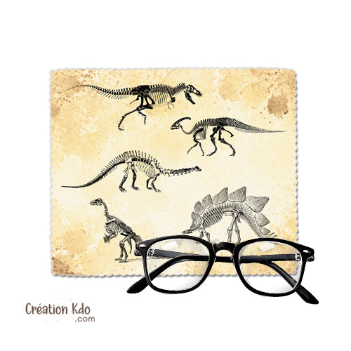 essuie lunette personnalisé dinosaure chiffonnette petit chiffon à lunette écran