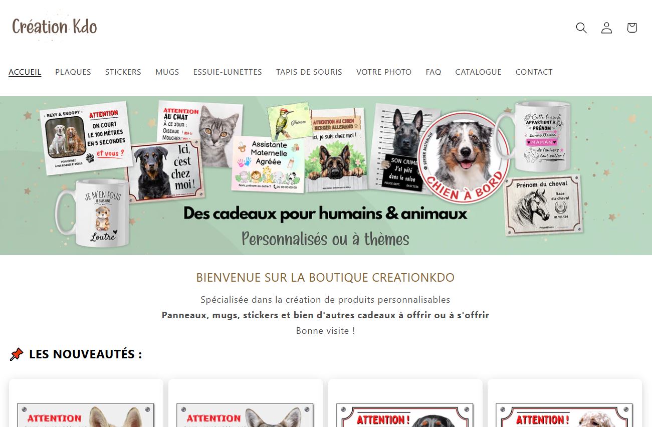 un e-commerce boutique en ligne animalier canin chien chat chevaux