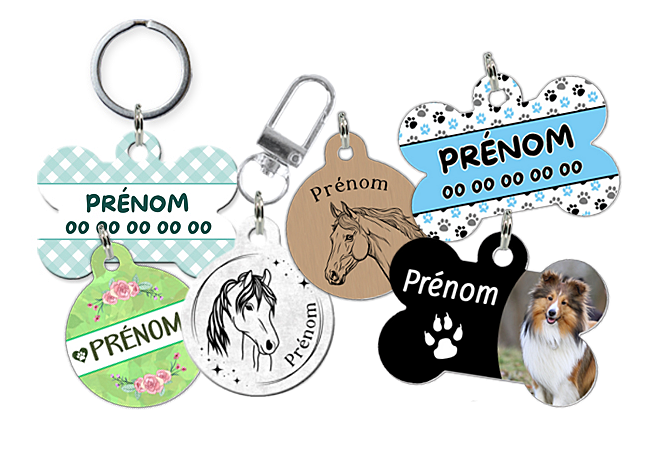 médailles chien ou chats personnalisées photos coordonnées plaque médaillons pendentifs
