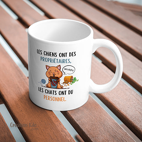 mug humour chat tasse chien