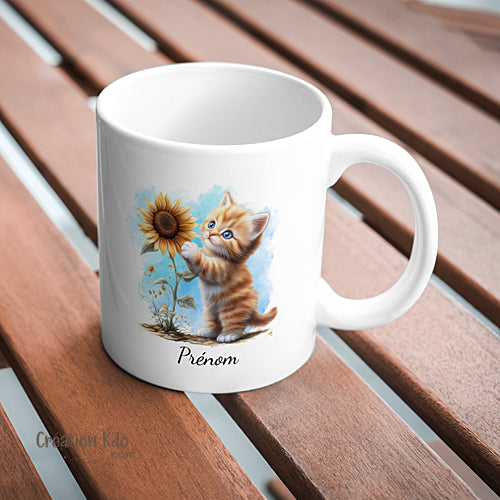 mug chat tasse personnalisé chaton tigré
