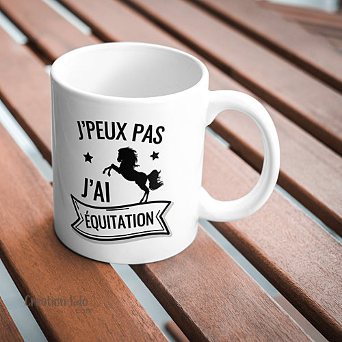 mug j'peux pas j'ai équitation tasse cheval cadeau chevaux