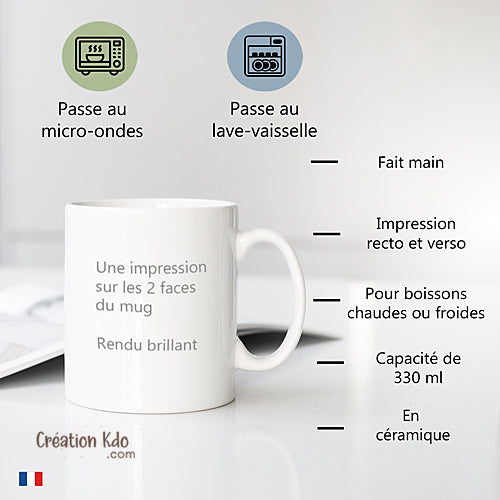 Mug loup Amérindien avec plumes indien native et bohême