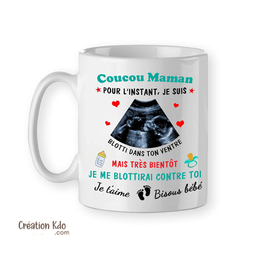 mug maman fête des mère cadeau tasse échographie