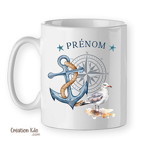 mug capitaine nautique bateau tasse