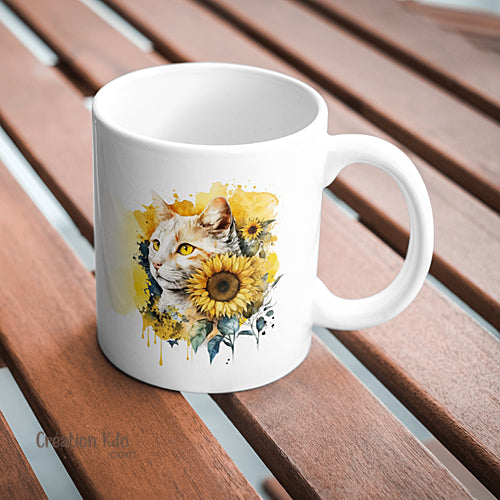 mug automne chat tasse cadeau