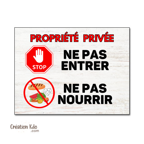 panneau ne pas nourrir cheval plaque ne pas donner à manger aux animaux pancarte ne pas entrer propriété privée