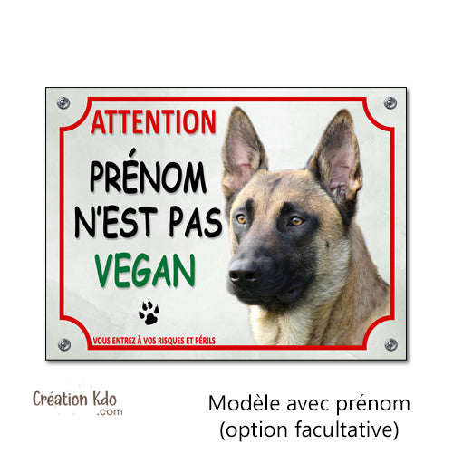 plaque malinois panneau portail chien je monte la garde