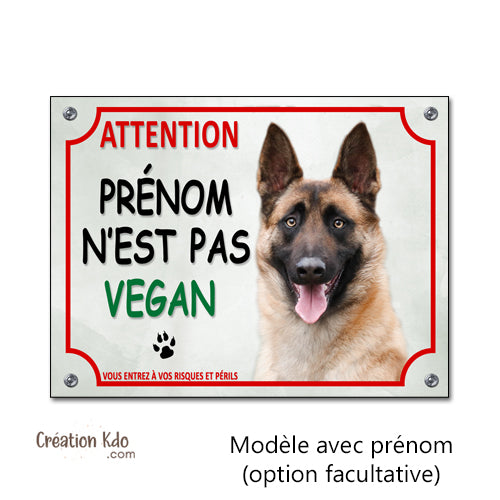 plaque malinois panneau je monte la garde humour