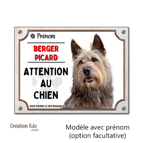 panneau berger picard je monte la garde plaque attention au chien pancarte