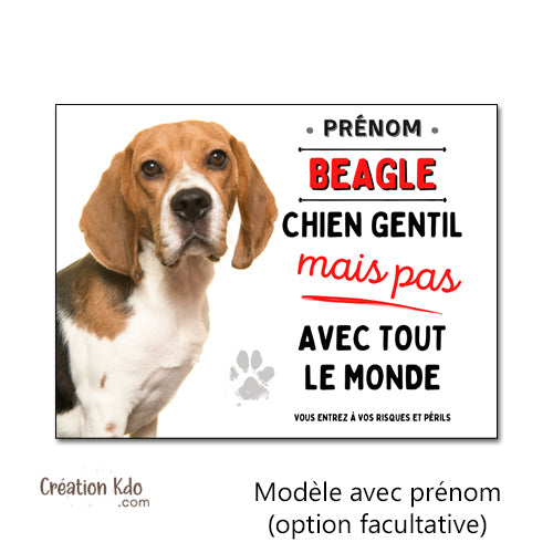 plaque attention au chien
beagle je monte la garde panneau portail sticker à bord