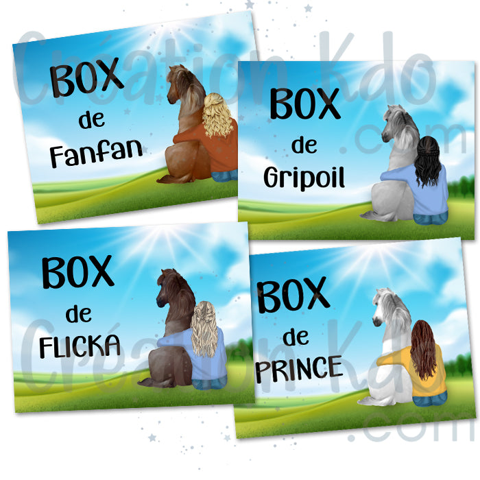 plaque de box cheval personnalisée