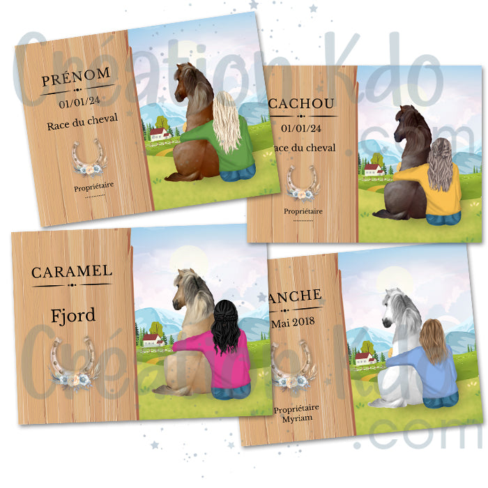 plaque de box creationkdo panneau cheval écurie pancarte personnalisée