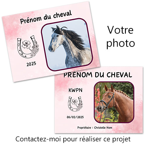 plaque de box cheval à personnaliser
