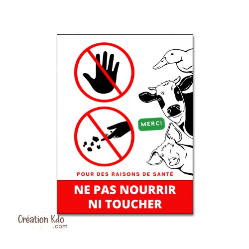panneau ne pas nourrir plaque ne pas donner à manger aux animaux chevaux pancarte