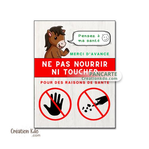 panneau ne pas nourrir cheval plaque ne pas donner à manger aux animaux chevaux pancarte
