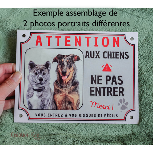 panneau je monte la garde personnalisé plaque ne pas entrez attention au chien