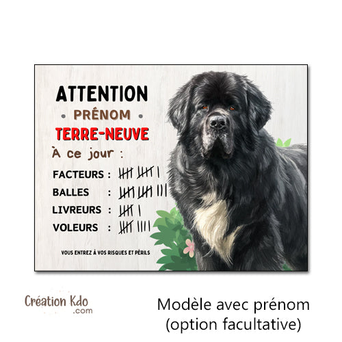 Plaque Chien Humour "À ce jour" | Panneau Portail Facteurs/Livreurs personnalisé