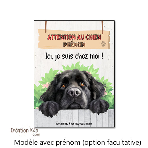 plaque terre neuve attention au chien panneau portail je monte la garde personnalisé