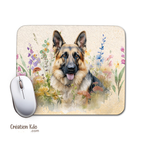 tapis de souris motif animaux chien berger allemand malinois